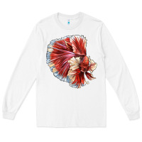 White Betta Fish Long Sleeve Tee - LillyAllenDesigns