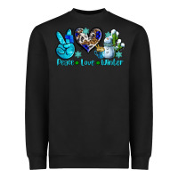 Black peace love winter ado Heavyweight Sweatshirt - AdoDesignShop