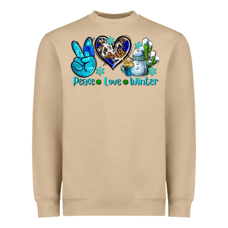 Peace Love Winter Ado Heavyweight Sweatshirt by AdoDesignShop | Teevron