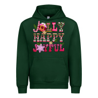 Forest Green jolly happy joyful pink christmas Urban Hoodie - CowGirlArtShop