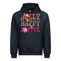 Navy jolly happy joyful pink christmas Urban Hoodie - CowGirlArtShop