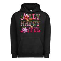 Pigment Black jolly happy joyful pink christmas Urban Hoodie - CowGirlArtShop