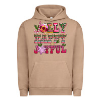 Pigment Burro jolly happy joyful pink christmas Urban Hoodie - CowGirlArtShop
