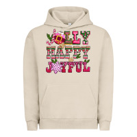 Pigment French Oak jolly happy joyful pink christmas Urban Hoodie - CowGirlArtShop
