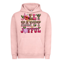 Pigment Salmon jolly happy joyful pink christmas Urban Hoodie - CowGirlArtShop