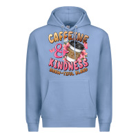 Colony Blue caffeine and kindness brewtiful blend Premium Hoodie - JahusDesignShop