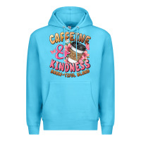 Ocean Blue caffeine and kindness brewtiful blend Premium Hoodie - JahusDesignShop