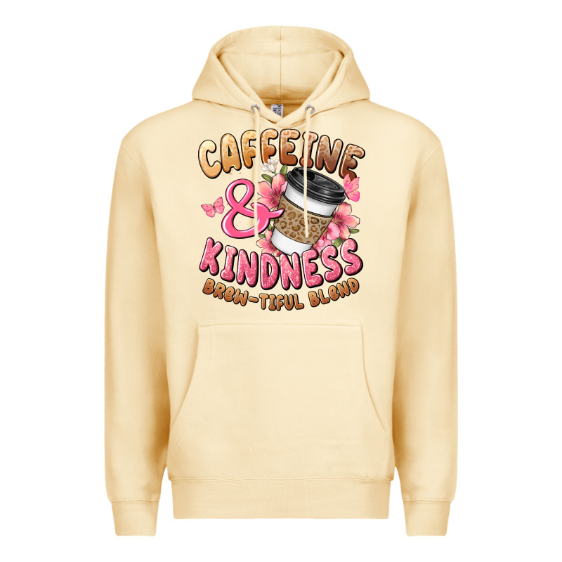Caffeine And Kindness Brewtiful Blend Premium Hoodie by JahusDesignShop | Teevron