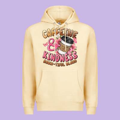Caffeine And Kindness Brewtiful Blend Premium Hoodie Designed By Jahusdesignshop