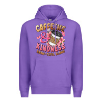 Purple caffeine and kindness brewtiful blend Premium Hoodie - JahusDesignShop