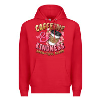 Red caffeine and kindness brewtiful blend Premium Hoodie - JahusDesignShop