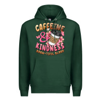 Sports Green caffeine and kindness brewtiful blend Premium Hoodie - JahusDesignShop