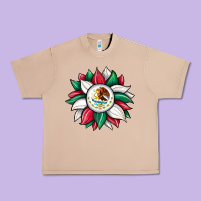 Sunflower Mexican Flag Urban Heavy Tee Designed By Jahusdesignshop