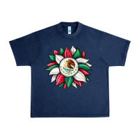 Navy sunflower mexican flag Urban Heavy Tee - JahusDesignShop