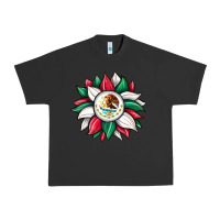 Pigment Black sunflower mexican flag Urban Heavy Tee - JahusDesignShop