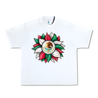 White sunflower mexican flag Urban Heavy Tee - JahusDesignShop