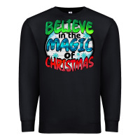Black believe in the magic of christmas Premium Sweatshirt - BarkalooDesign