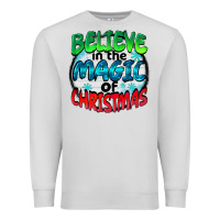 Dove Grey believe in the magic of christmas Premium Sweatshirt - BarkalooDesign