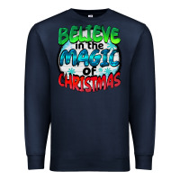 Navy believe in the magic of christmas Premium Sweatshirt - BarkalooDesign