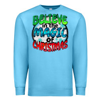 Ocean Blue believe in the magic of christmas Premium Sweatshirt - BarkalooDesign