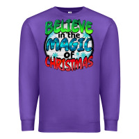 Purple believe in the magic of christmas Premium Sweatshirt - BarkalooDesign