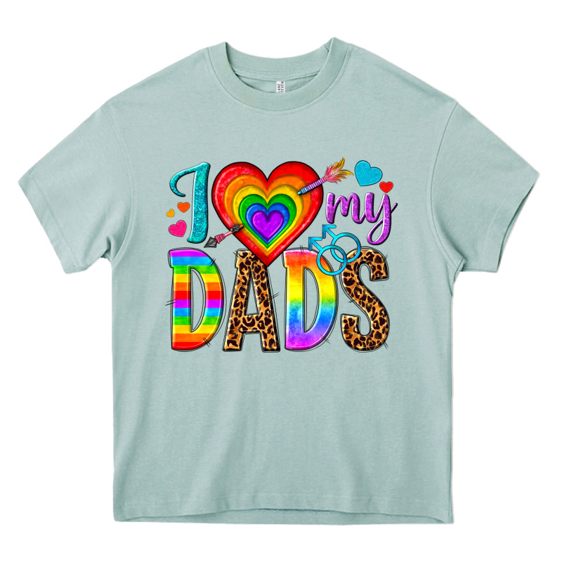 I Love My Dads Heavy Core Tee by texasbilliewilder | Teevron