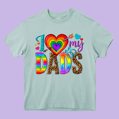 I Love My Dads Heavy Core Tee Designed By Texasbilliewilder
