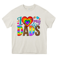 Cream i love my dads Heavy Core Tee - texasbilliewilder