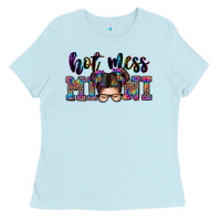 Baby Blue mess mini messy bun Ladies Tee - Zillion Design Studio
