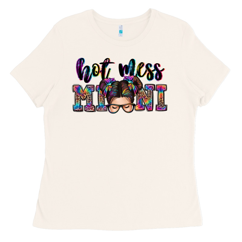 Mess Mini Messy Bun Ladies Tee by Zillion Design Studio | Teevron