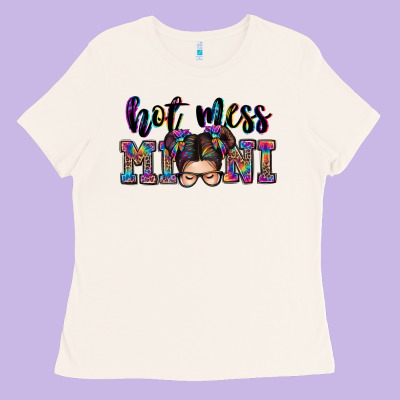 Mess Mini Messy Bun Ladies Tee Designed By Zillion Design Studio