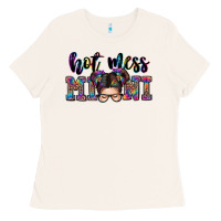 Bone mess mini messy bun Ladies Tee - Zillion Design Studio