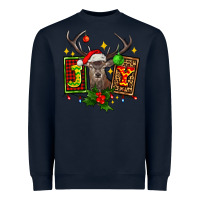 Navy joy with reindeer ado Heavyweight Sweatshirt - AdoDesignShop