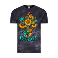 Cloud Black cross with butterfly blessed Vintage Tee - BundleAndBundleShop