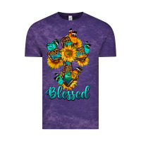 Cloud Purple cross with butterfly blessed Vintage Tee - BundleAndBundleShop