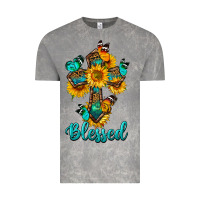 Cloud Rock cross with butterfly blessed Vintage Tee - BundleAndBundleShop