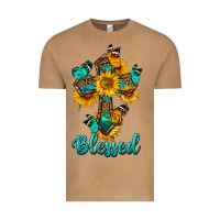 Cross With Butterfly Blessed Vintage Tee | Teevron