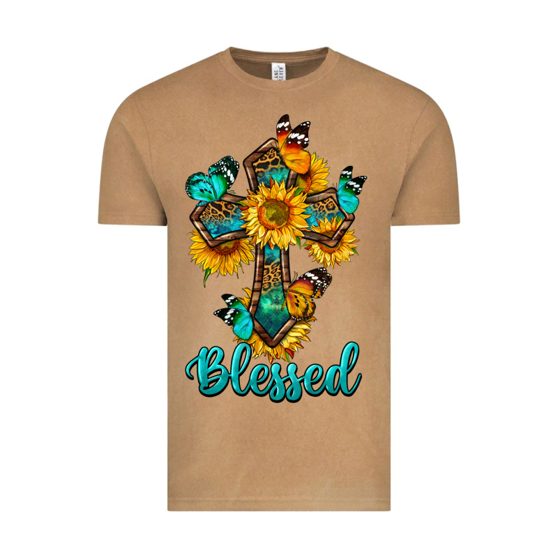 Cross With Butterfly Blessed Vintage Tee by BundleAndBundleShop | Teevron