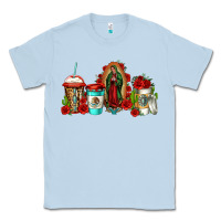 Dusty Blue lady of guadalupe coffee Classic Tee - Jasminsmagicworld