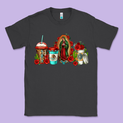 Lady Of Guadalupe Coffee Classic Tee Designed By Jasminsmagicworld
