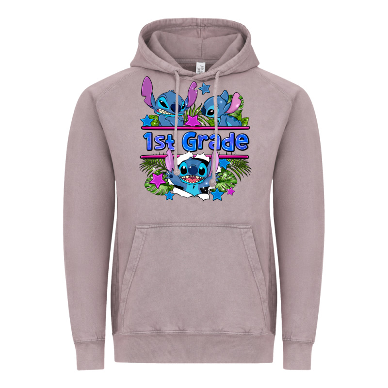 Preview Flower Stitch 1st Grade Vintage Hoodie by AdoDesignShop | Teevron