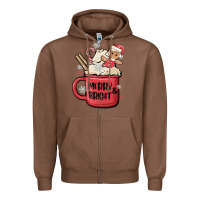 Merry And Bright Zipper Hoodie | Teevron