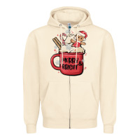 Sandshell merry and bright Zipper Hoodie - MaliasSmallBusiness