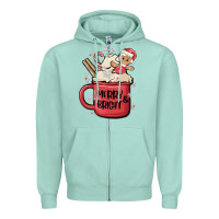 Seafoam merry and bright Zipper Hoodie - MaliasSmallBusiness