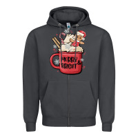 Smoke merry and bright Zipper Hoodie - MaliasSmallBusiness