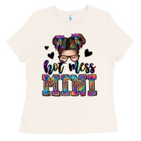Bone mess mini messy bun Ladies Tee - Zillion Design Studio