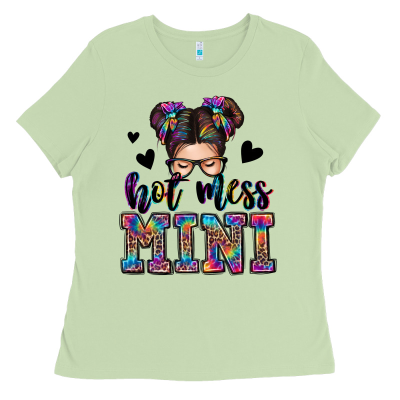 Mess Mini Messy Bun Ladies Tee by Zillion Design Studio | Teevron