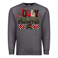 Charcoal Heather Christmas jolly mama Premium Sweatshirt - BarkalooDesign