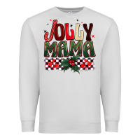 Dove Grey Christmas jolly mama Premium Sweatshirt - BarkalooDesign