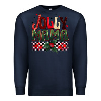Navy Christmas jolly mama Premium Sweatshirt - BarkalooDesign